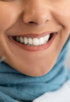 Close up of a patient’s bright smile