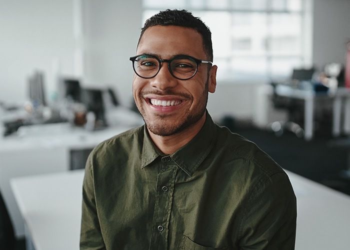 Man sharing a healthy smile