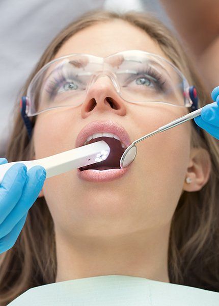 Dentist capturing intraoral images