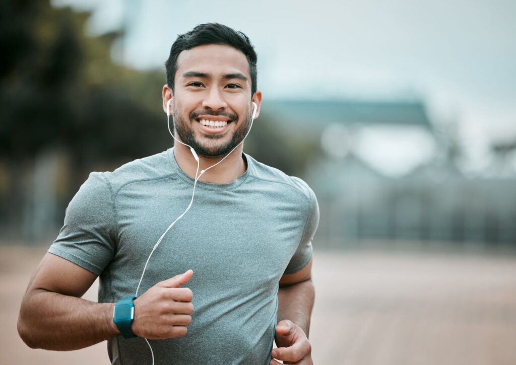 A jogging man